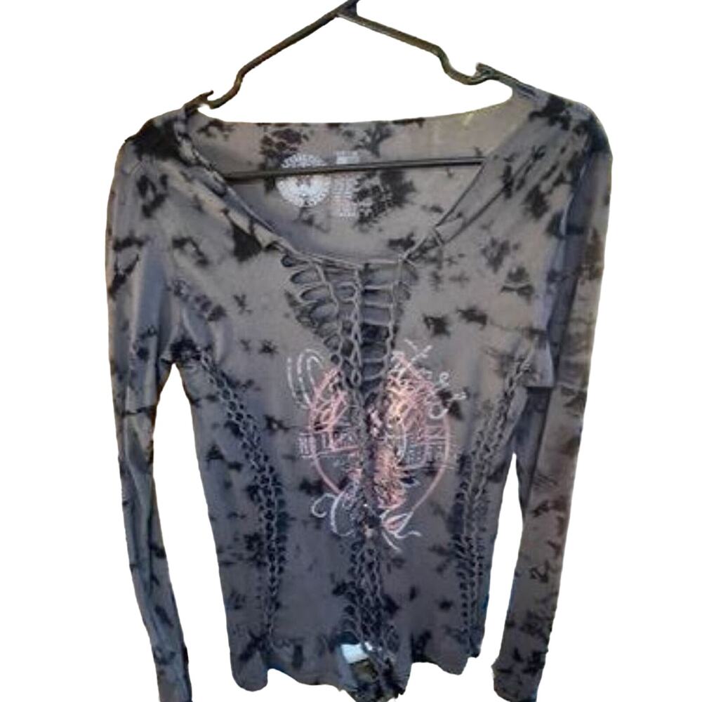 NWOT Affliction Destroyed Tye Dye Tee so much detail M
